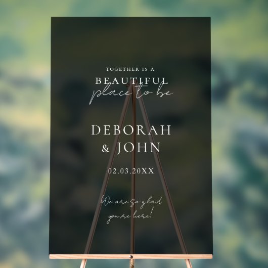 Zusammen ist ein schöner Ort zu sein! Elegant Acrylschild (Neutral)