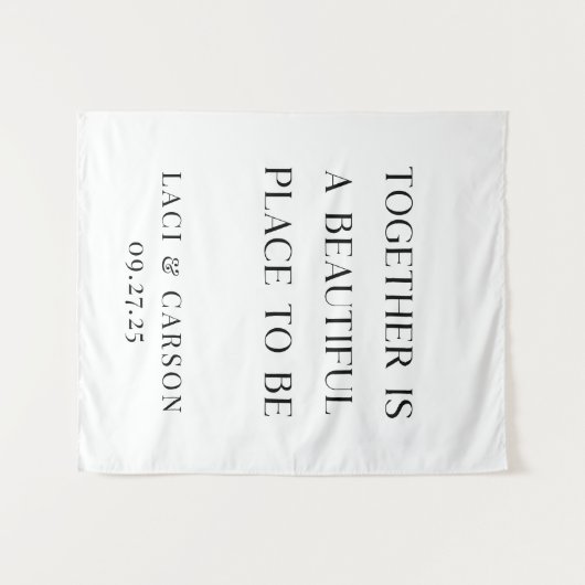 Zusammen ist ein schöner Ort zu sein - elegant Wandteppich (Vorderseite (Horizontal))