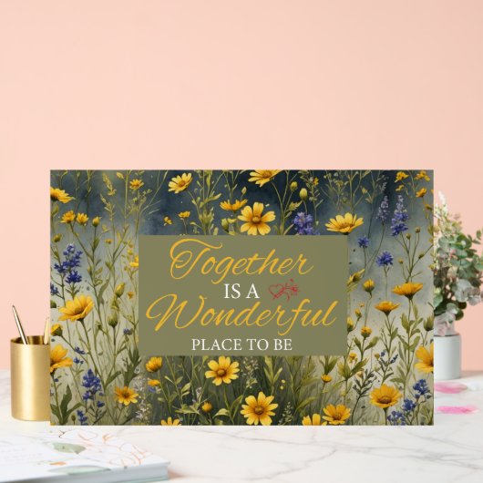 Zusammen ist ein wunderbarer Ort, um akryllische Z Acrylschild (Hochzeit)