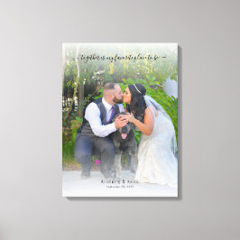 Zusammen ist mein Lieblingsort für Hochzeit Leinwanddruck