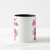 Zusammen Kaffee & Donut Valentinstag Design • Cute Tasse (Zentrum)