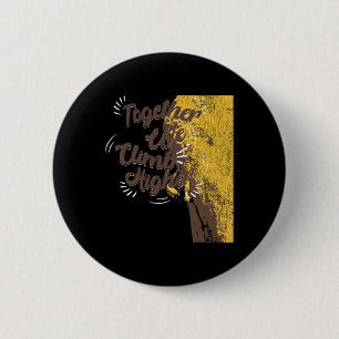 Zusammen klettern wir zusammen Felsenklettern Button