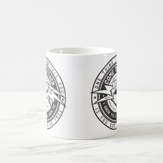 Zusammen kommen Gewerkschafts-Logo Kaffeetasse (Mittel)