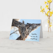 Zusammen können wir alles tun! SÜSSE Karte (Gelbe Blume)