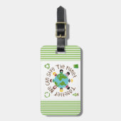 Zusammen können wir den Planeten retten Gepäckanhänger (Vorderseite vertikal)