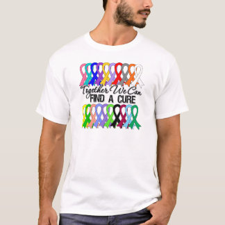Zusammen können wir ein Heilungs-Krebs-Bänder T-Shirt