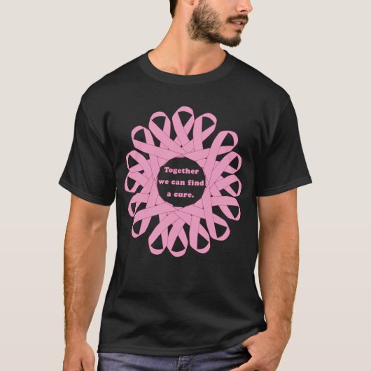 Zusammen können wir ein Heilungs-Rosa-Bänder T-Shirt (Vorderseite)