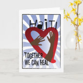 Zusammen können wir - Unterstützung Haiti heilen Karte (Gelbe Blume)