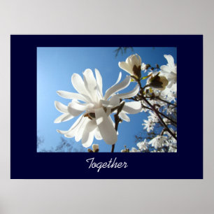 Zusammen Kunst Poster Inspiration Blue Sky Magnoli