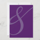 Zusammen (lila) Wedding Einladung (Rückseite)