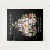 Zusammen machen wir ein Familienherz 29 FotoCollag Wandteppich (Vorderseite (Horizontal))