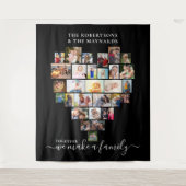 Zusammen machen wir ein Familienherz 29 FotoCollag Wandteppich (Vorderseite)