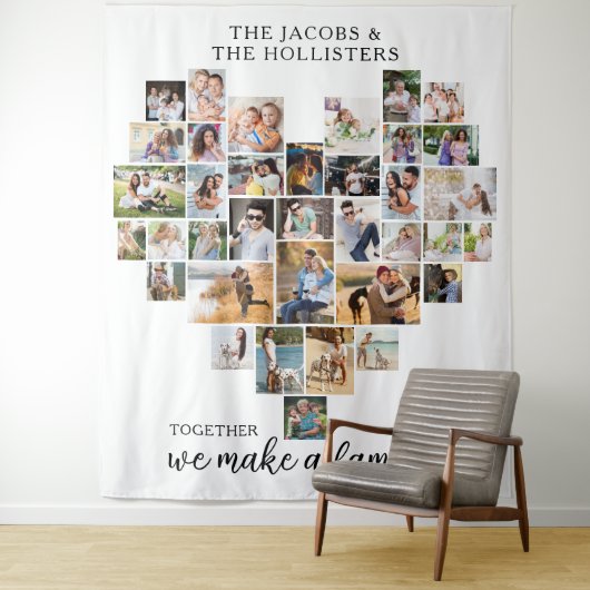 Zusammen machen wir eine FamilienheftfotoCollage Wandteppich (Beispiel)