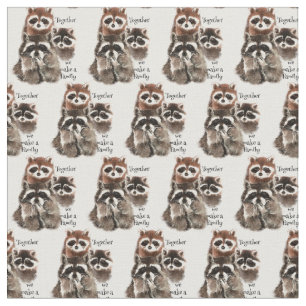 Zusammen machen wir einen Familienspass Raccoon Ti Stoff