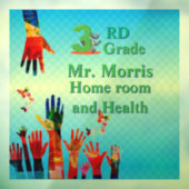 Zusammen mit dem Fenster "Raum der dritten Klasse" Fensteraufkleber (Blatt 3)