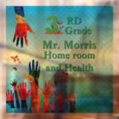 Zusammen mit dem Fenster "Raum der dritten Klasse" Fensteraufkleber (Blatt 2)