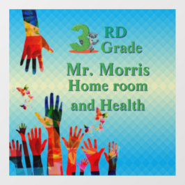 Zusammen mit dem Fenster "Raum der dritten Klasse" Fensteraufkleber