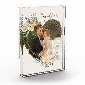 Zusammen mit dem geometrischen Herz Fotoblock (Links)