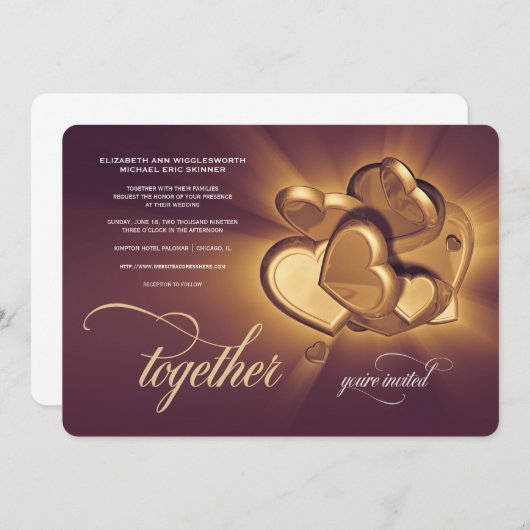 Zusammen mit der Einladung zur Hochzeit (Version 2 (Vorne/Hinten)