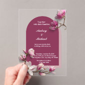 Zusammen mit ihren Familien Hochzeitseinladung Acryleinladungen (Insitu (Handheld))