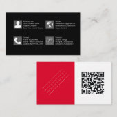 Zusammen mit QR Code - Boost Business Card Visitenkarte (Vorne/Hinten)