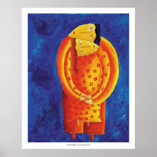 Zusammen mit zeitgenössischer Acrylmalerei Print Poster (Vorne)