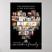 Zusammen Personalisierte Liebe Herz 29 FotoCollage Poster (Vorne)