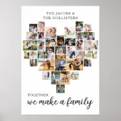 Zusammen Personalisierte Liebe Herz 36 FotoCollage Poster (Vorne)