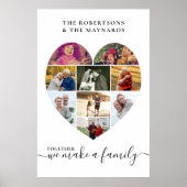 Zusammen Personalisierte Liebe Herz 9 FotoCollage Poster (Vorne)