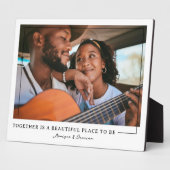 Zusammen | Personalisierte Paare Foto Plaque Fotoplatte (Seite)