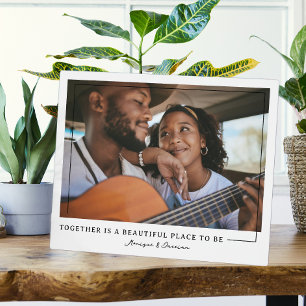 Zusammen Personalisierte Paarfoto-Plakette Fotoplatte