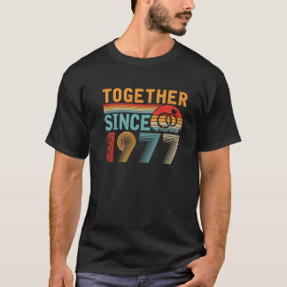 Zusammen seit 1977 Retro Style 44. Wedding Anniv T-Shirt