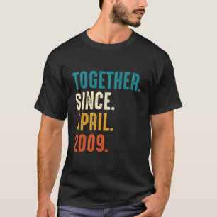 Zusammen seit April 2009 Beste Matching Anniversar T-Shirt