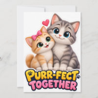 Zusammen sind sie perfekt - Süßes Katzenpaar Liebe