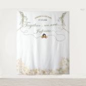 Zusammen sind wir unendlich heiraten Sage Green Go Wandteppich (Vorderseite)