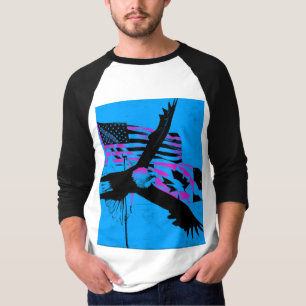 Zusammen stehen - Kanada, USA-Flaggen und Adler T-Shirt