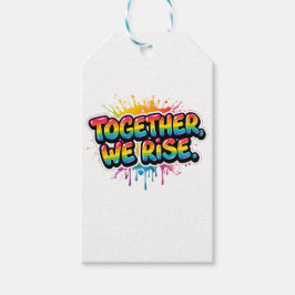 Zusammen steigen wir auf Regenbogen-Zitat-Design Geschenkanhänger