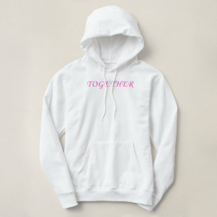 Zusammen süße passende Paar geteilte Herz Frauen Hoodie