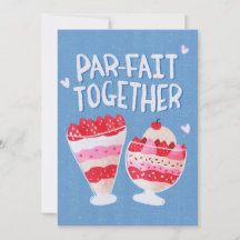 Zusammen süßes Parfait zum Valentinstag und Jubilä