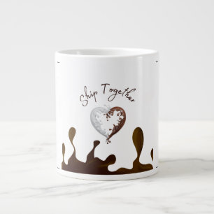 Zusammen verschiffen Valentinstag Tasse Schokolade