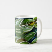 Zusammen Wachsendes Grünes Blatt Kaffeetasse (VorderseiteRechts)