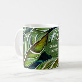 Zusammen Wachsendes Grünes Blatt Kaffeetasse (Vorderseite Links)