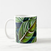 Zusammen Wachsendes Grünes Blatt Kaffeetasse (Links)