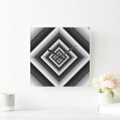 ZUSAMMENARBEIT 6 QUADRATISCHE WANDUHR (Zuhause)