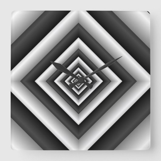 ZUSAMMENARBEIT 6 QUADRATISCHE WANDUHR (Vorderseite)