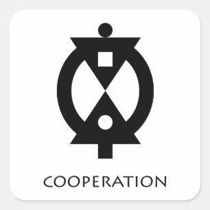 Zusammenarbeit Adinkra Symbol Aufkleber