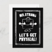 Zusammenarbeit mit Herrn Strong Postkarte (Vorne/Hinten)