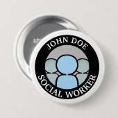 Zusammenarbeit mit Menschen Button (Vorne & Hinten)