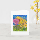 Zusammenarbeit mit Sonnenblumen Karte (Gelbe Blume)