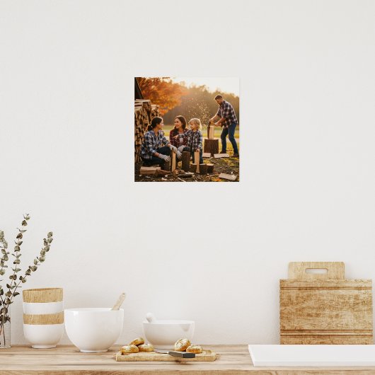 Zusammenarbeit mit Stack Wood Poster (Küche)